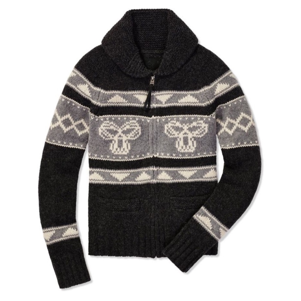 Aritzia Charcoal and Light Gray Knit Cardigan